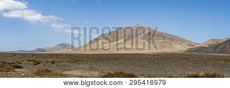 The Spectacular Volcanic Landscape Background In Road To Papagayo Beach In Lanzarote,canary Islands,