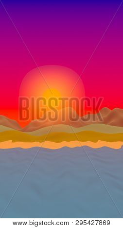 Sun Sea Beach. Sunrise. Ocean Shore Line With Waves On A Beach. Island Beach Paradise With Waves. Va