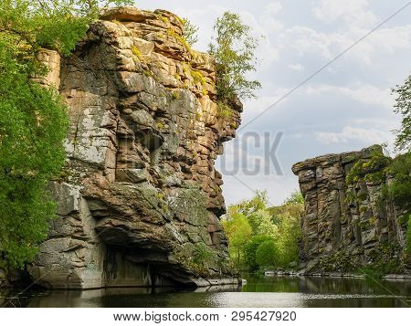 Overhanging Cliffs On Two Banks Of The Plain River And Forming A Kind Of Natural Rock Gate, Buky Can