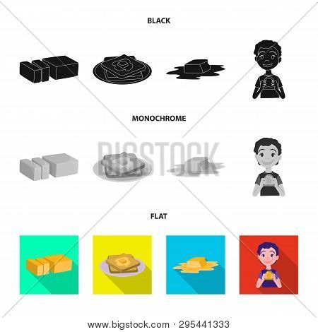Vector Design Of Creamy And Product Sign. Collection Of Creamy And Farm Vector Icon For Stock.