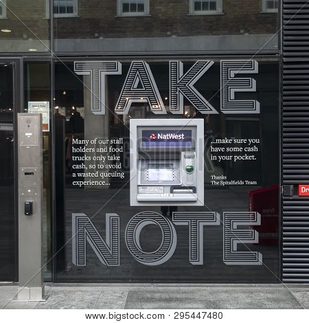 Cash Point Machines Outide A Branch Of Natwest Bank.