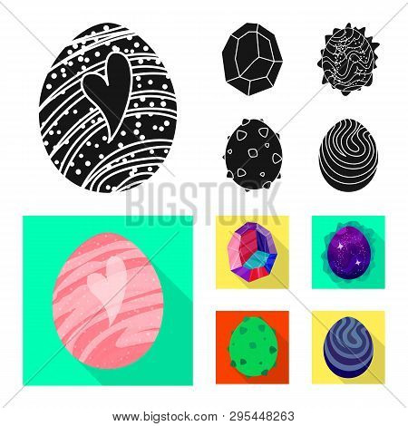 Vector Illustration Of Animal And Prehistoric Sign. Set Of Animal And Cute  Vector Icon For Stock.