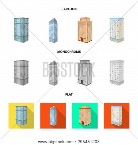 Vector Illustration Of Construction And Building Sign. Set Of Construction And Estate Stock Vector I