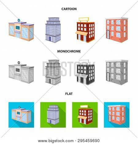 Vector Illustration Of Construction And Building Symbol. Collection Of Construction And Estate Vecto