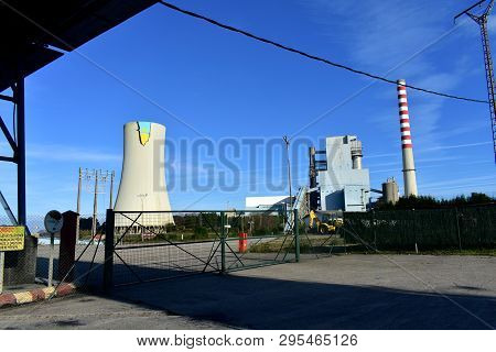 Cerceda, Spain, 26 Jan 2019. Meirama Thermal Power Plant (closing Date: Jun 2020). Building And Chim