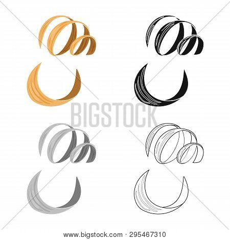 Vector Illustration Of Timber And Sawdust Logo. Set Of Timber And Cut Vector Icon For Stock.