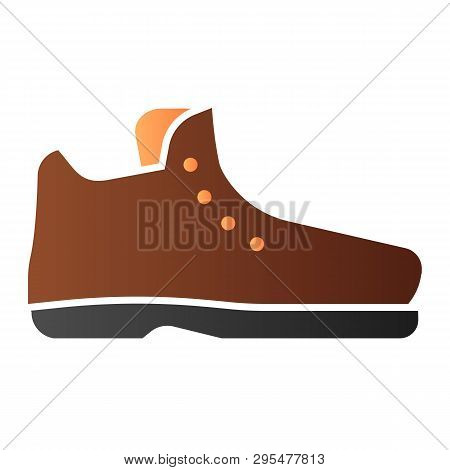 Male Boots Flat Icon. Demi-season Boots Color Icons In Trendy Flat Style. Footwear Gradient Style De