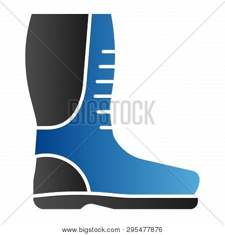 Autamn Boots Flat Icon. Rubber Boots Color Icons In Trendy Flat Style. Protective Footwear Gradient 