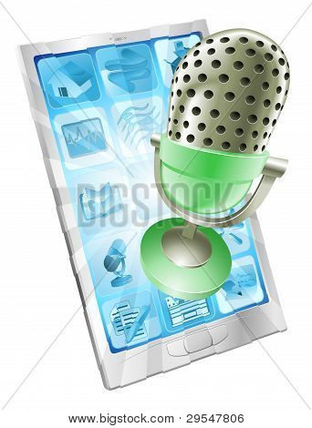 Koncepcja mikrofon telefonu App