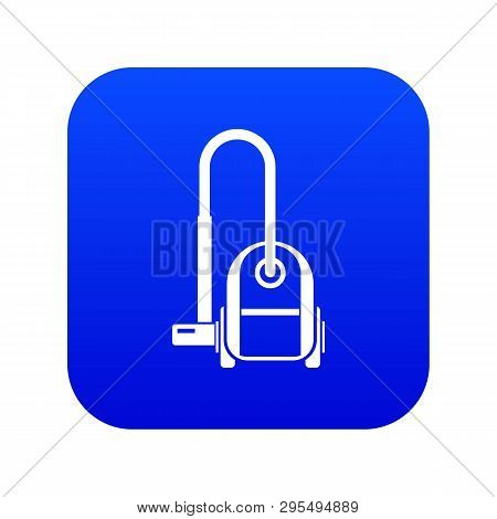 Vacuum Cleaner Icon Digital Blue For Any Design Isolated On White Vector Illustration