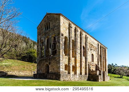 Oviedo, Spain - April 1, 2019: Church Of Santa Maria Del Naranco. A Pre-romanesque Church Built In A