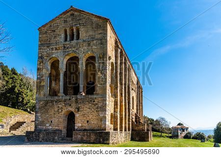 Oviedo, Spain - April 1, 2019: Church Of Santa Maria Del Naranco. A Pre-romanesque Church Built In A