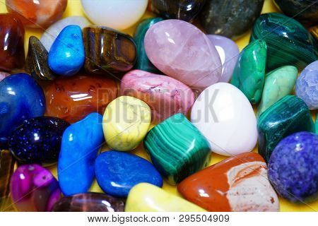 Beautiful Gemstones Minerals For Relaxation And Meditation. Natural Mineral Gem Stone