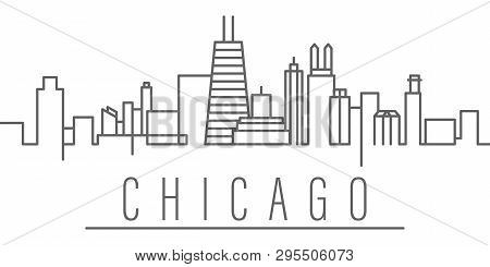 Chicago City Outline Icon. Elements Of Cities And Countries Illustration Icon. Signs And Symbols Can