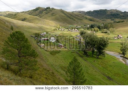 The View From The Height Of The Mountain Village Generalka Altai Territory.western Siberia. Russia
