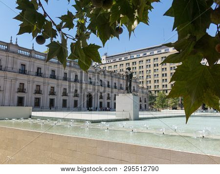Santiago De Chile, Chile - January 26, 2018: Monument To Arturo Alessandri Palma In Santiago De Chil