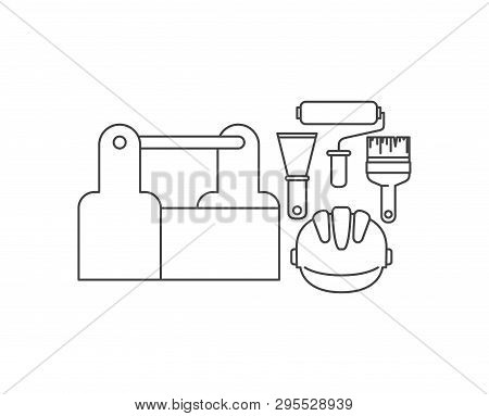 Construction Tools Set Items Vector Illustration Design