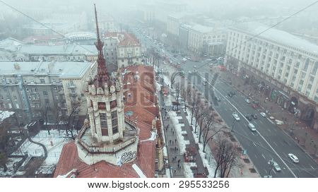 Khreshchatyk Is The Main Street Of Kiev.