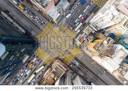 Sham Shui Po, Hong Kong 19 March 2019: Traffic in Hong Kong city
