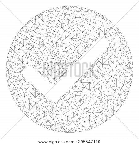 Mesh Apply Polygonal 2d Illustration. Abstract Mesh Lines And Dots Form Triangular Apply. Wire Frame
