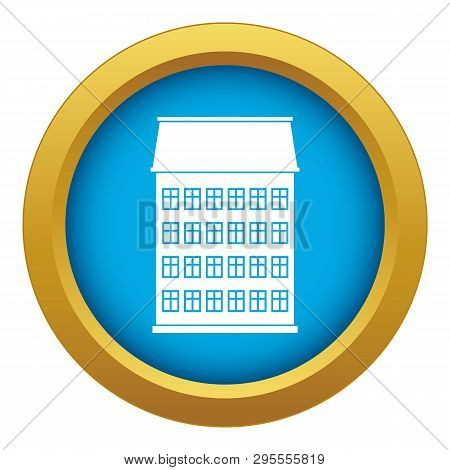 Toen House Icon Blue Isolated On White Background For Any Design