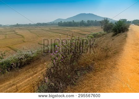 View Of Baranti, A Small Tribal Village In Purulia District , With A Water Reservoir Under Ramchandr