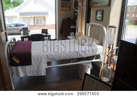 May 29, 2016, Milan, In, Hospital Bed Movie Prop From The Movie Hoosiers On Display At The Milan 195