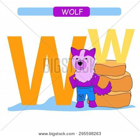 Letter W Funny Vector & Photo (Free Trial) | Bigstock