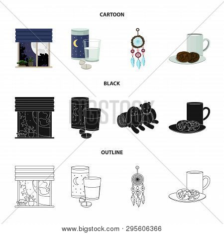 Vector Illustration Of Dreams And Night Icon. Set Of Dreams And Bedroom Stock Vector Illustration.