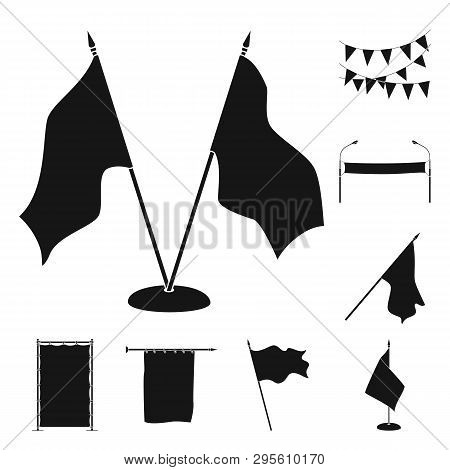 Vector Illustration Of Material And Media  Logo. Collection Of Material And Textile  Vector Icon For