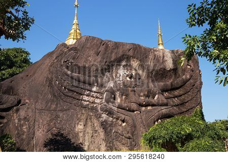 Sakon Nakhon, Thailand February 2, 2019 - Tham Pha Daen Wat Temple, Sakon Nakhon, Thailand