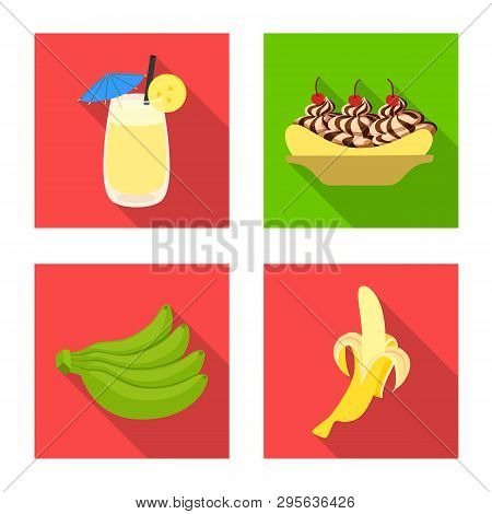 Vector Design Of Natural And Vegetarian Icon. Set Of Natural And Eating Stock Vector Illustration.