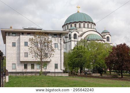 Televison Hram And Saint Sava Church In Belgrade