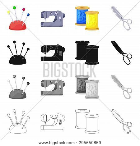 Vector Design Of Craft And Handcraft Logo. Set Of Craft And Industry Vector Icon For Stock.