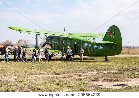 Samara, Russia - April 13, 2019: The Antonov An-2 A Soviet Mass-produced Single-engine Biplane At An