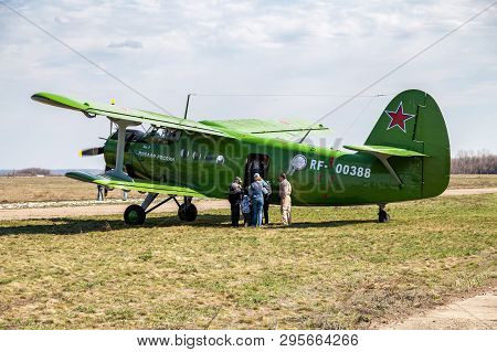 Samara, Russia - April 13, 2019: The Antonov An-2 A Soviet Mass-produced Single-engine Biplane At An