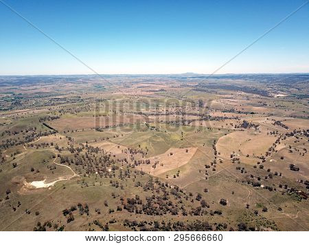 Aerial View Of The Regional Country City Of Bathurst From Mount Panorama Home Of Australia Most Famo