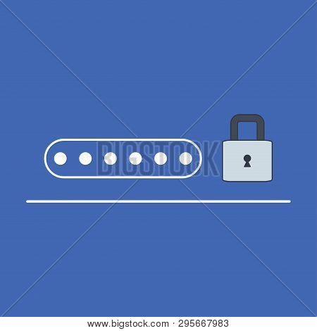 Password Security. Notification With Authorization Form. Lock And Password. Sign Into User Account. 