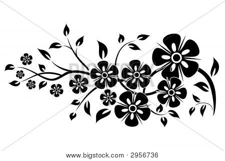 Elemento decorativo floreale per Design
