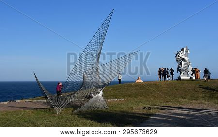 Sydney, Australia - Oct 23, 2018. Matthew Harding: Antithesis. Sculpture By The Sea Along The Bondi 