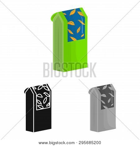 Vector Illustration Of Box And Tea Logo. Collection Of Box And Homeopathy Vector Icon For Stock.