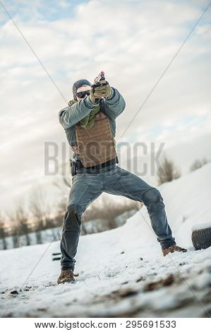 Military And Army Special Forces Soldier Have Combat Shooting Training