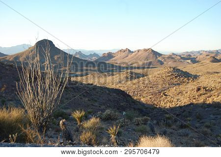 Arizona Desert View On Route 66 At Oatman Arizona