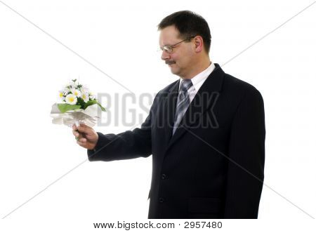 Uomo con fiore