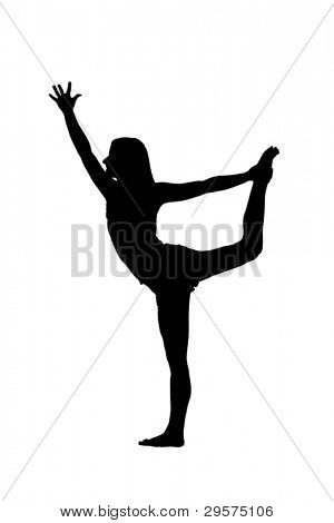 donna facendo yoga, grafica bianco e nero
