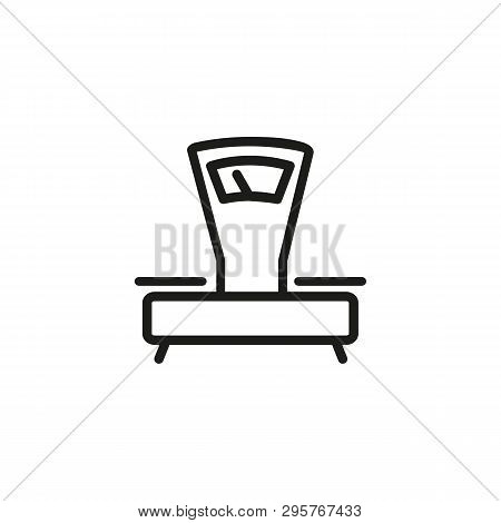 Market Scales Line Icon. Analog Device, Tool, Measuring, Retro, Vintage. Weight Concept. Vector Illu