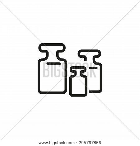 Weights Line Icon. Ton, Kilo, Kilogram, Press. Weight Concept. Vector Illustration Can Be Used For E
