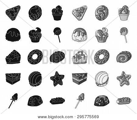 Vector Design Of Dessert And Sweet Logo. Set Of Dessert And Food Vector Icon For Stock.