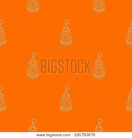 Locomotive Pattern Vector Orange For Any Web Design Best