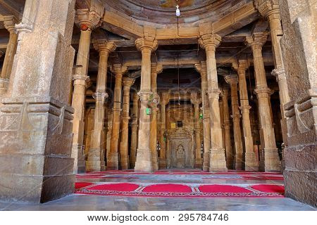 Jama Masijd Mosque In Makaraba, Ahmedabad In The Indian State Of Gujarat